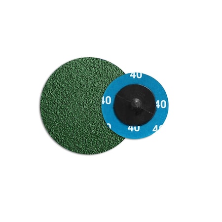 2 40 Grit Green Zirconia With Grinding Aid  Cloth Reinforced Quick Change Style Disc